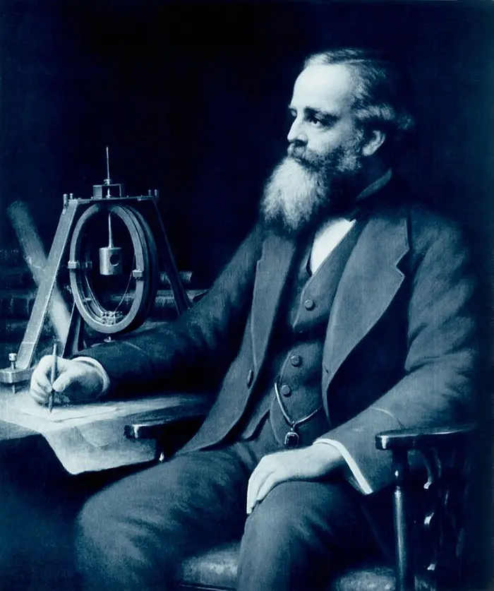 Portrait of Scottish physicist James Clerk Maxwell